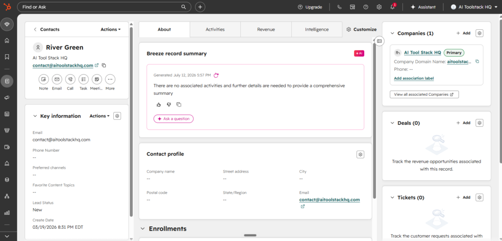 hubspot free crm